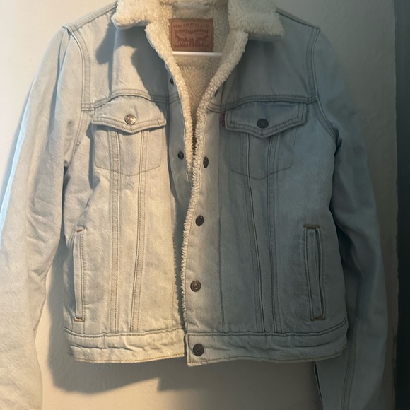 Levi’s denim sherpa button jacket size S - Picture 2 of 4